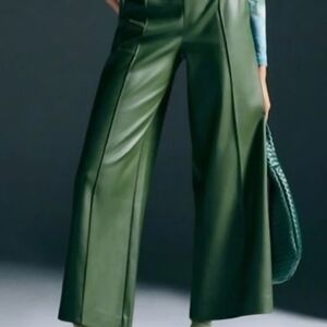 Anthropologie, Maeve, Size 0 Forest Green Wide-Leg Pants